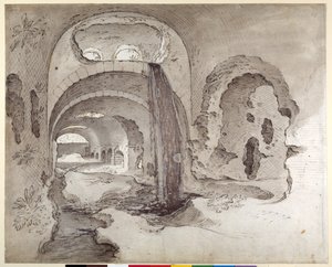 Tivoli, Kryptoportikus unter dem Tempel des Hercules Victor von Sebastian Vrancx