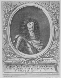 Leopold I., Heiliger Römischer Kaiser, graviert von Bartholomaus Kilian II, 1674