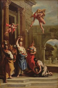 Merkur, Herse und Aglauros von Sebastiano (school of) Ricci