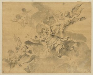 Eine Königin, die von rächenden Engeln in die Hölle geschickt wird von Sebastiano Galeotti