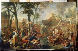 Moses, der Wasser aus dem Felsen schlägt von Sebastiano Ricci