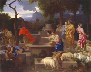 Moses verteidigt die Töchter Jethros