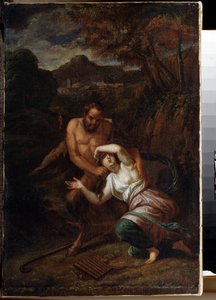 Pan und die Nymphe Syrinx von Sébastien Bourdon