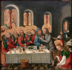 Der Besuch Christi im Hause des Lazarus von Seeschwäbischer Meister