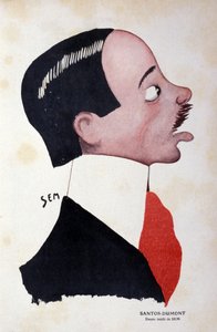 Porträt von Alberto Santos-Dumont (1873-1932), brasilianischer Ingenieur und Luftfahrtpionier von Sem (1863-1934)