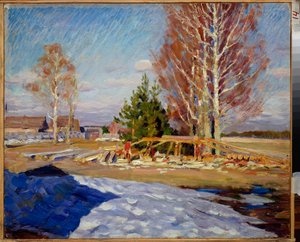 Frühlingslandschaft von Sergei Arsenevich Vinogradov