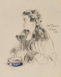 Porträt von Jevdokia Sergejewna Morozova 1885-1959, 1918