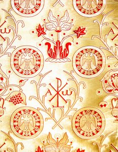 Olovyanishnikov Manufaktur Gold-Satin, frühes 20. Jahrhundert von Sergei Vashkov