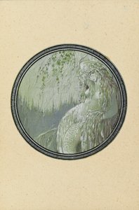 Rusalka. Illustration zum Gedicht Ruslan und Ljudmila von A. Puschkin, 1921-1926