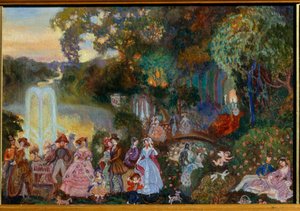 Öffentliche Festlichkeiten - Gemälde von Sergei Sudeykin (1882-1946)