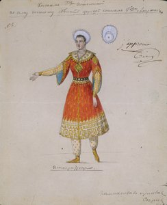 Kostümentwurf für das Ballett Tsarina Syuyumbeki von A. Blanche, 1832
