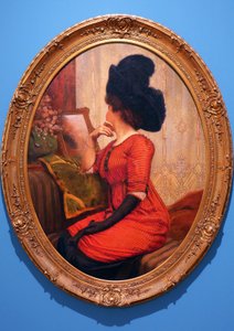 Die Frau in Rot von Servais Joseph Detilleux