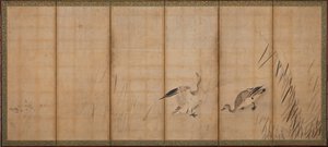 Zwei Gänse und Gräser, Muromachi-Periode, Mitte bis Ende des 16. Jahrhunderts von Sesson Shukei