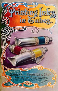 Druckfarben in Tuben - Shackell, Edwards & Co. Ltd. Werbung