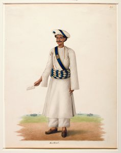 Harkarah mit einem Brief, um 1846 von Shaik Muhammad Amir of Karraya