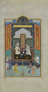 Bahram Gur im Weißen Palast am Freitag, Folio 235 aus einem Khamsa
