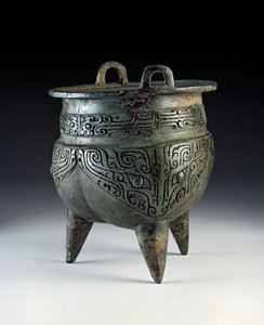 Li-Gefäß mit Taotie-Design, Erligang-Periode, Shang-Dynastie, ca. 1500-1050 v. Chr. von Shang Dynasty Chinese School