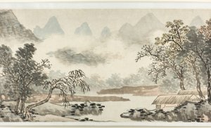 Wolken über dem Fluss vor Regen von Shen Zhou