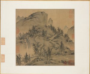 Reisende in Herbstbergen von Sheng Mou
