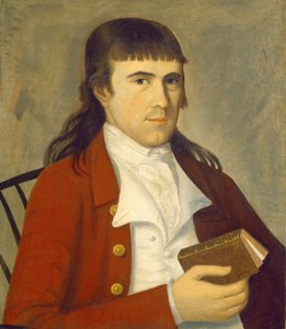 Porträt eines Mannes in Rot, ca. 1785-1790