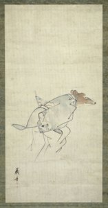 Ein Fuchs verkleidet als Frau von Shibata Gito