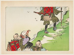 (Prozession von Pilgern) von Shibata Zeshin