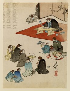 Eine Dichterlesung von Shibata Zeshin