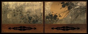 Herbstgräser im Mondlicht von Shibata Zeshin