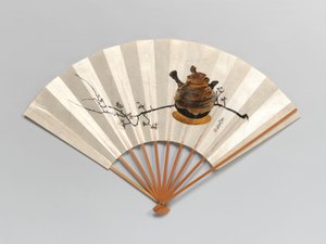 Pflaumenzweig und Teekanne von Shibata Zeshin