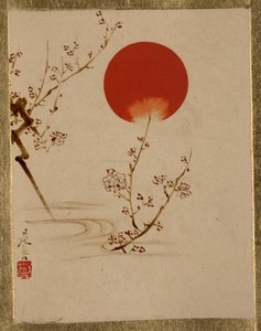 Sonne und Pflaumenzweige von Shibata Zeshin
