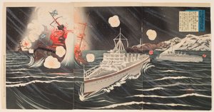 Ein gerechter Krieg zur Bestrafung Russlands: Nachtangriff des Zerstörergeschwaders von Shinohara Kiyooki