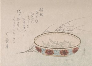 Zweig von Pflaumenblüten und Schale, 19. Jahrhundert