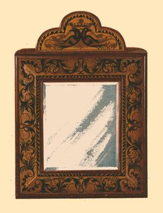 Spiegel mit Nussbaumrahmen und eingelegter Marketerie, 1905 von Shirley Charles Llewellyn Slocombe