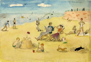 Strandszene, ca. 1946