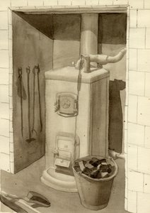 Kohleofen, 1951 von Shirley Markham