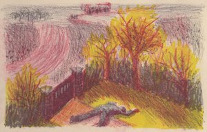 Szene aus Der Unsichtbare: Körper in einem Garten, 1953