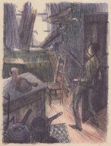 Szene aus Der Unsichtbare: Fenster zerbrechen, 1953 von Shirley Markham