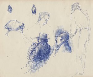 Studien, Männer mit Hüten, ca. 1950