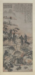 Betrunken im Herbstwald, ca. 1702 von Shitao