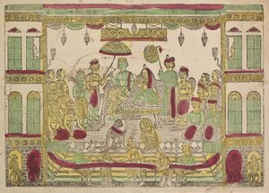 Rama und Sita im Königspalast (recto) von Shri Gobinda Chandra Roy