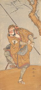 Onoe Matsusuke in der Rolle von Asahina in Edo no Haru Meisho Soga