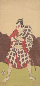 Der Schauspieler Matsumoto Koshiro 3. als ein Mann mit verschränkten Armen..., späte 18. Jahrhundert von Shunsho