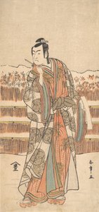 Der zweite Ichikawa Monnosuke als hochrangiger Mann im Schnee von Shunsho