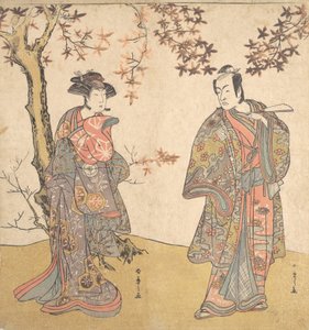 Der zweite Ichikawa Monnosuke als unbewaffneter Mann