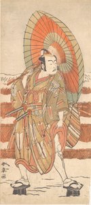 Der zweite Ichikawa Yaozo als Samurai im Schnee stehend, wahrscheinlich 1774