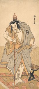 Der Schauspieler Nakamura Nakazo als rokuju-rokubu Pilger zu einem buddhistischen Tempel, ca. 1780