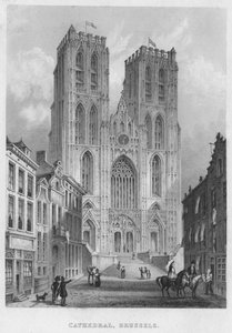 Kathedrale, Brüssel, 1850 von Shury and Son