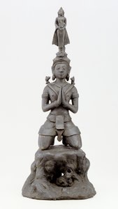 Siva ehrt den Buddha, Lan Na-Kultur (Bronze) von Siamese School