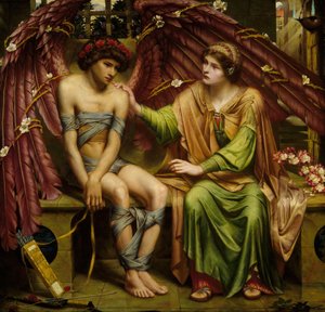 Hoffnung tröstet die Liebe in Gefangenschaft, 1901 von Sidney Harold Meteyard