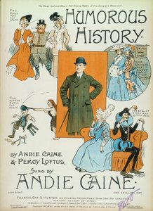 Humorvolle Geschichte, Karikaturen auf dem Buchumschlag von Noten, 1906 von Sidney Kent